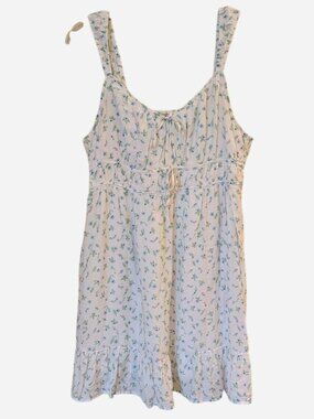 SO Goods for Life White Floral Babydoll Dress Size L
